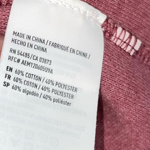 American Eagle Sweater Pullover Fleece Inside our Plush Crewneck Long Sleeve Top - Picture 7 of 7